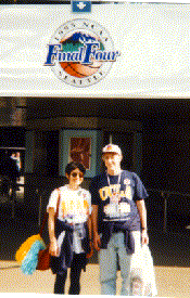 Picture of Professor Malamud and his wife at the Final Four in 1995